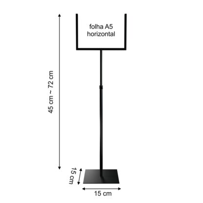 Porta Cartaz A5 em Metal - Regulável (Mesa) - Image 3
