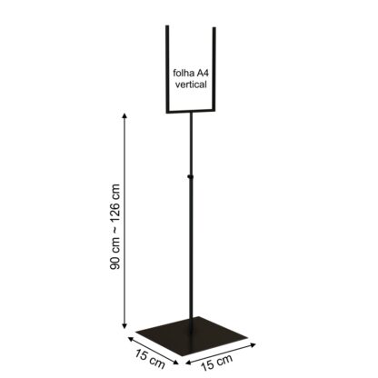 Porta Cartaz A4 em Metal - Regulável (Chão) - Image 3